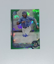 2022 Bowman Chrome Sapphire Estanli Castillo Green Refractor Auto /99 - Tampa