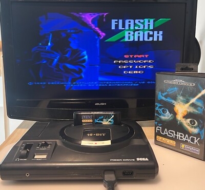 FlashBack (GETESTET) Sega Mega Drive PAL Handbuch & Box
