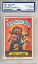 SIGNED Tom Bunk 1986 Topps Garbage Pail Kids GPK Warrin Warren #156a PSA DNA COA