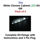 4Pcs LED Under Cabinet Light Kitchen Shelf Lighting Kit Lamp ELLA