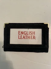 NEW Credit Card Case Black Suede English Leather Zippered For Pocket Or Purse