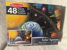 Melissa Doug NEW SEALED Solar System Floor Jumbo Piece Puzzle 48 pc 3'x2'