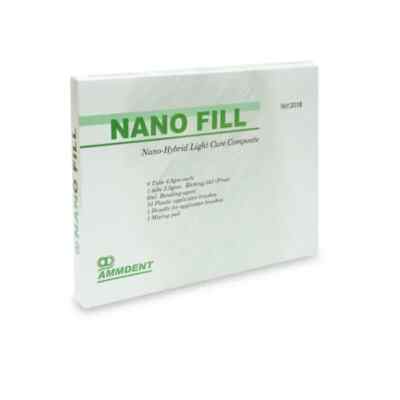 Ammdent Nano Fill Hybrid Light-Cure Composite Kit Dental 6 x 4.5gm Syringes