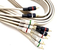 Steren Python Digital Video Link HDTV 12'ft 5-RCA High Resolution Cable White 