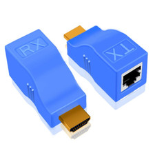 2pcs 1080P HDMI Extender to RJ45 Over Cat 5e/6 Network LAN Ethernet HDTV UK
