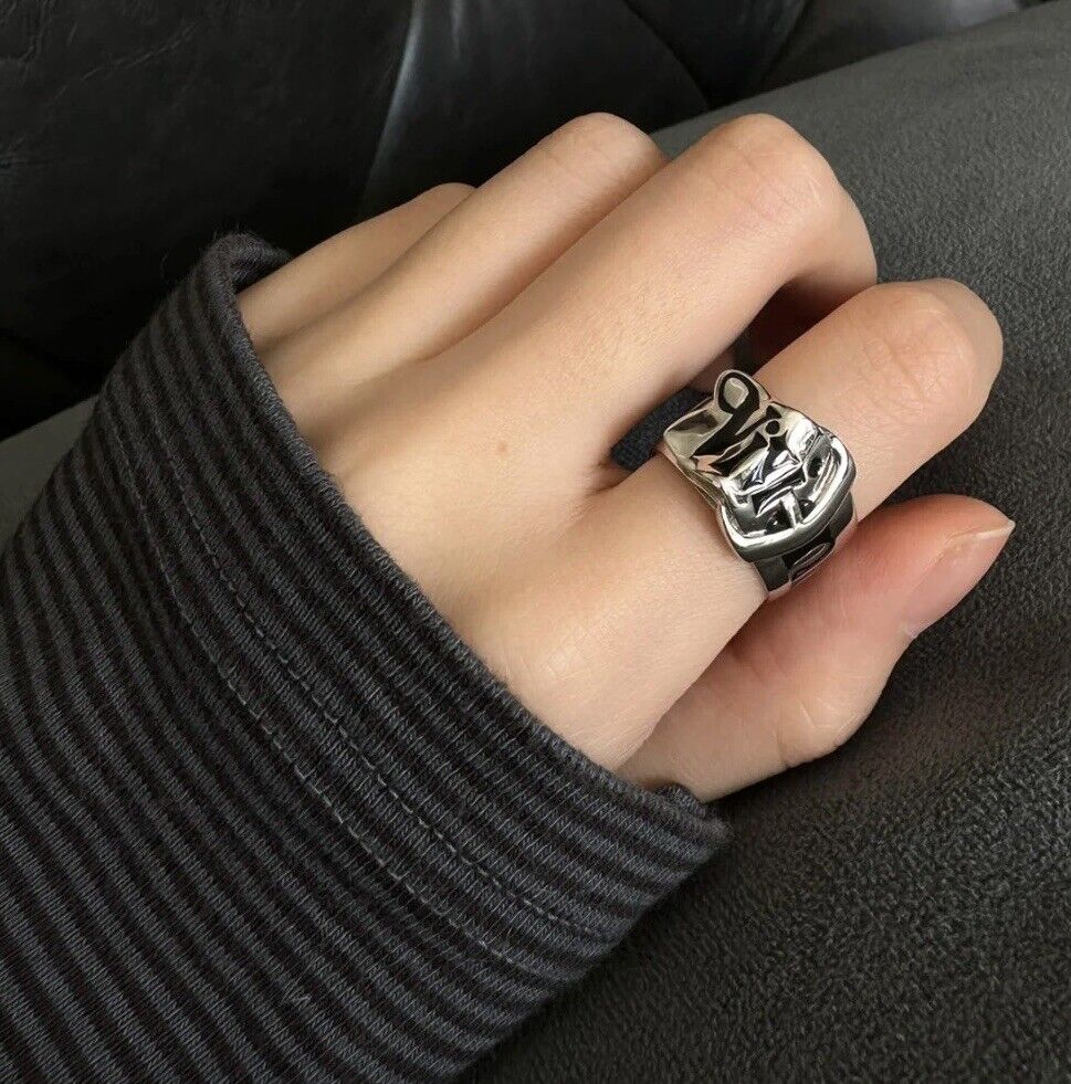 Vivienne Westwood Nana Belt Thick Logo Ring silver tone Vivienne Westwood Nana Belt Thick Logo Ring silver tone