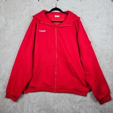 Comfrt Full Zip Hoodie Womens 2XL Red Weighted Fleece Mental Health Classic