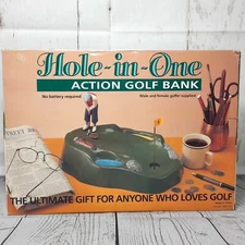 Golf Bank Hole In One Action Office Desk Novelty Golfing Sport
