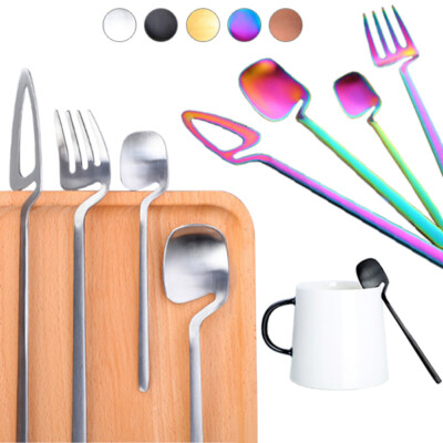 4pcs/Set Silverware Set Flatware Cutlery Sets Stainless Steel Knife Fork Spoon