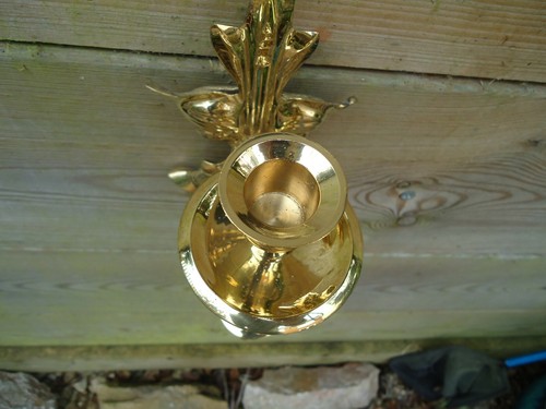 Brass Wall Candle Stick Sconce 33cm /tea lights home Vintage Antique Style AI - Picture 6 of 6