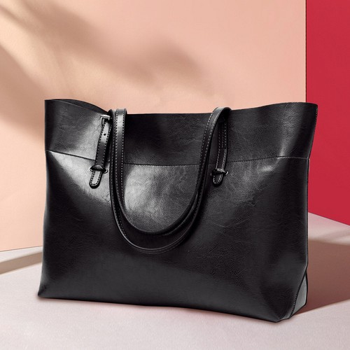Damen Handtasche Leder Weiches Tasche Schultertasche Umhängetasche Shopper Groß' - Bild 8 von 8