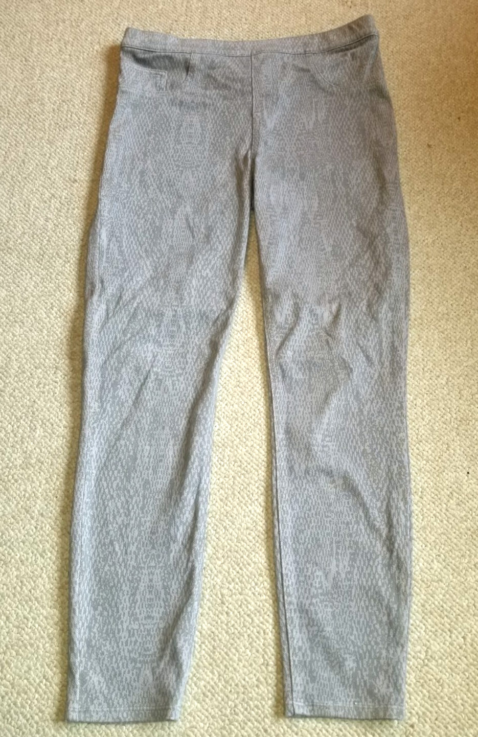 Womens Pants-SPANX-gray python snakeskin cotton s… - image 1