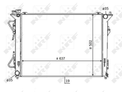 NRF 59064 radiator, engine cooling for Hyundai, Kia