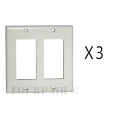 3 Pack - 2-Gang Decora Decorator Flush Wall F...