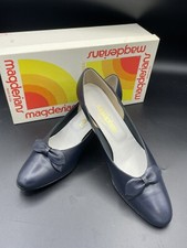 Vintage CA Magdesians Shoes Navy Blue Leather Women's Sz 9.5 S MADE IN USA