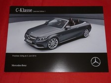 2016 Mercedes A205 C-Class Cabriolet "Edition 1" Special Model Brochure Brochure