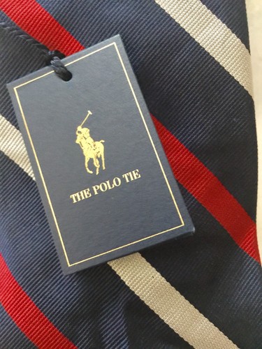 Brand New, RALPH LAUREN, THE POLO TIE, US OPEN,Italy,Striped/Blue/RED, Men's TIE - Picture 4 of 10