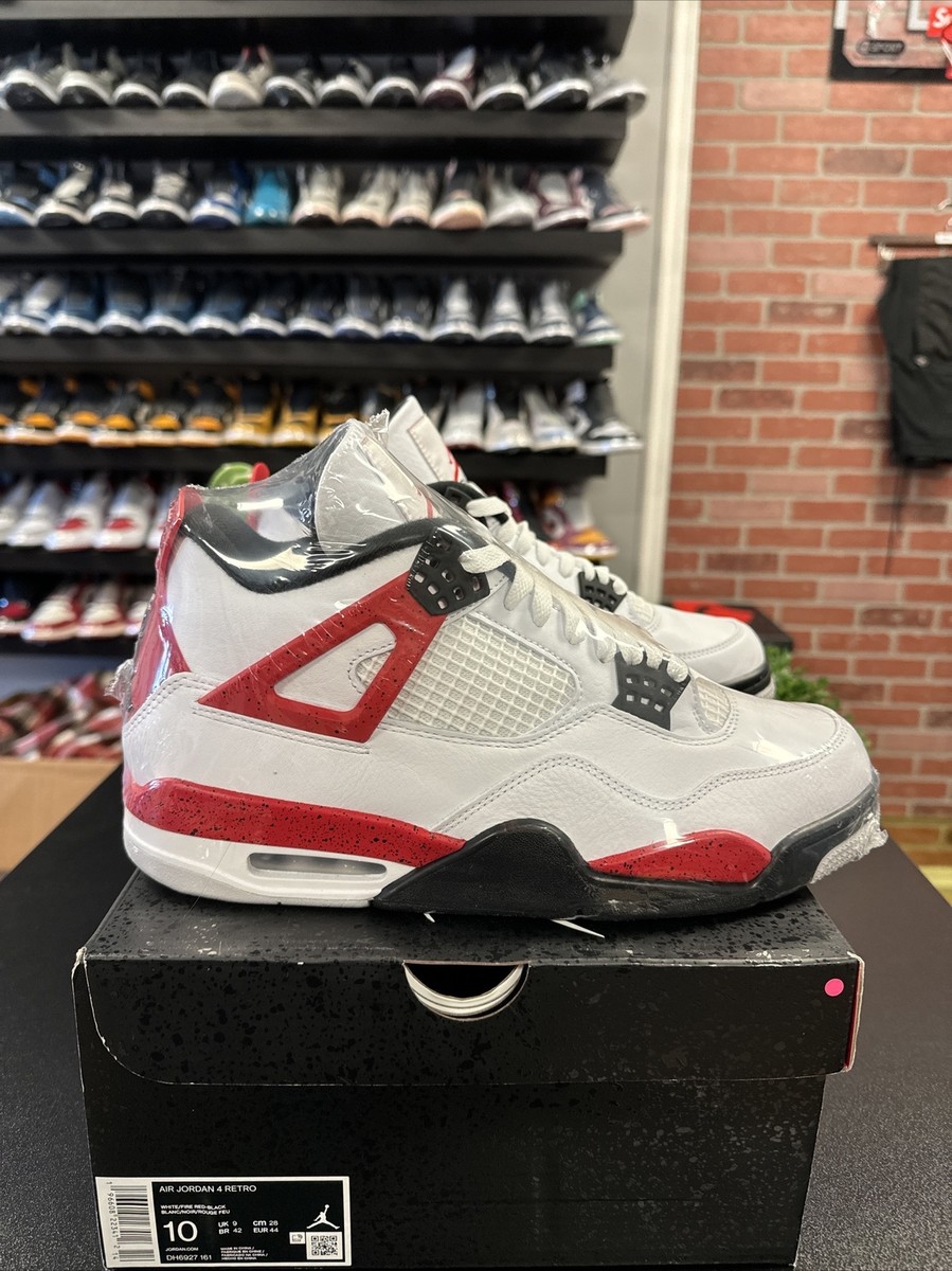 Air Jordan 4 Retro Red Black DH6927 161 Size 10 Brand New