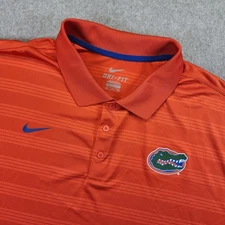 Nike Dri Fit Florida Gators Golf Polo Shirt Orange Mens 3XL Performance