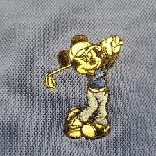 Nike Mickey Mouse Golf Polo Shirt Embroidery Mickey Men's Medium Blue