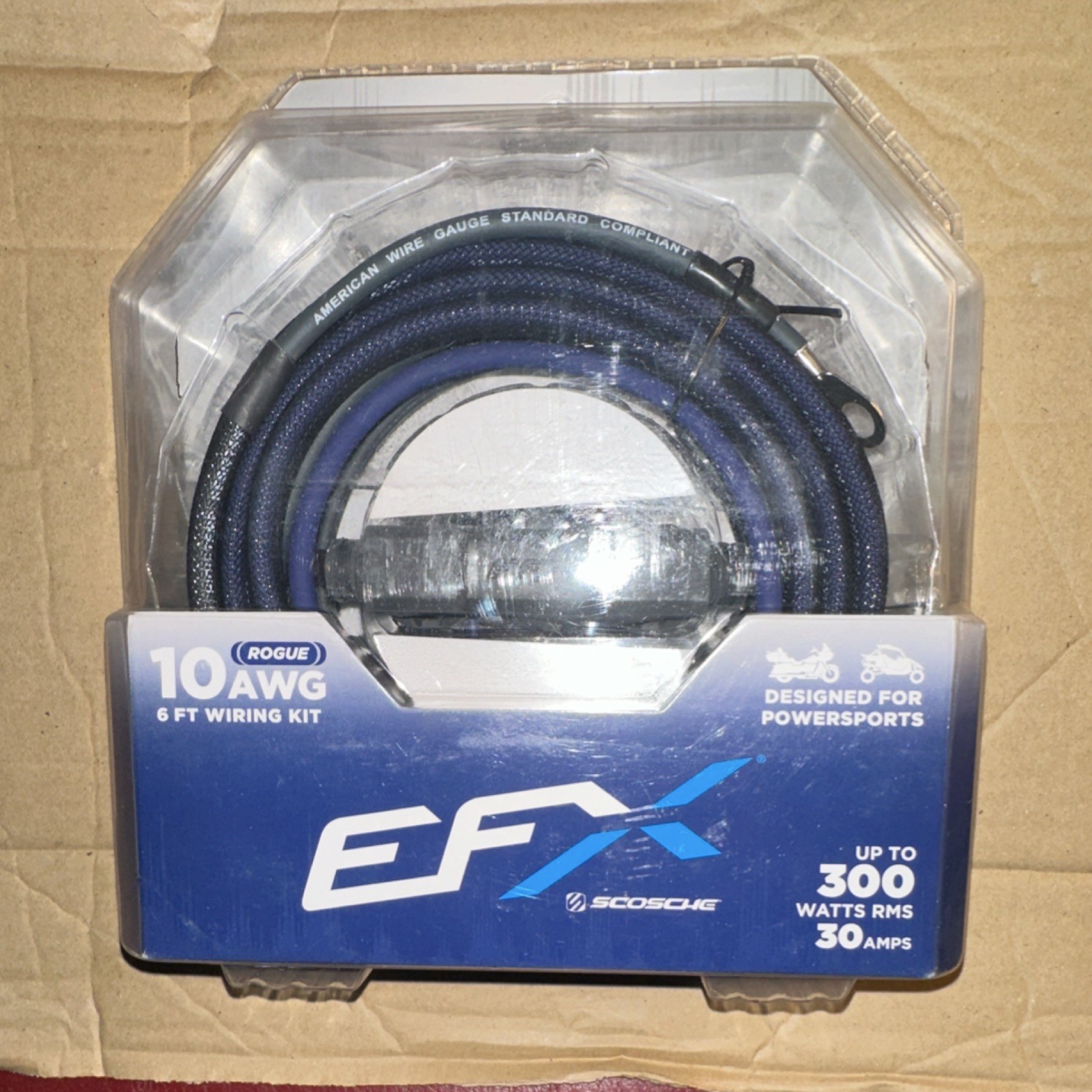 Scosche EFX 10 AWG 6 Ft Powersports Amp Wiring Kit RPAK10PSK