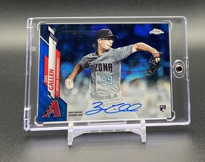 ZAK GALLEN - 2020 Topps Chrome BLUE WAVE ROOKIE REFRACTOR AUTO #d 016/150