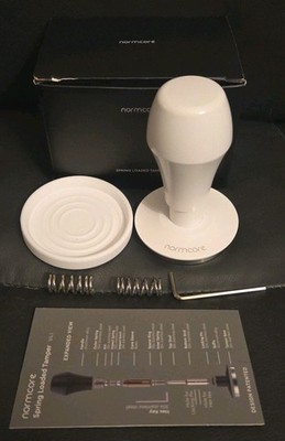 NEW Normcore V4.1 58.5mm Spring Loaded Coffee Tamper & Tamper Stand in White