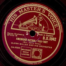GLENN MILLER American Patrol / Moonlight Serenade,  2 Klassiker Schellack X4395