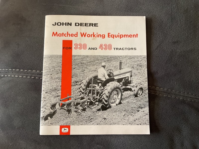 Vintage John Deere Matched Working Equipment for 330 and 430 Tractors