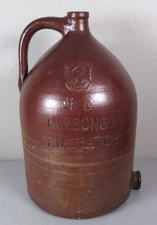 Antique Maurice Knight Pottery Jug Acidproof Stoneware Akron Ohio