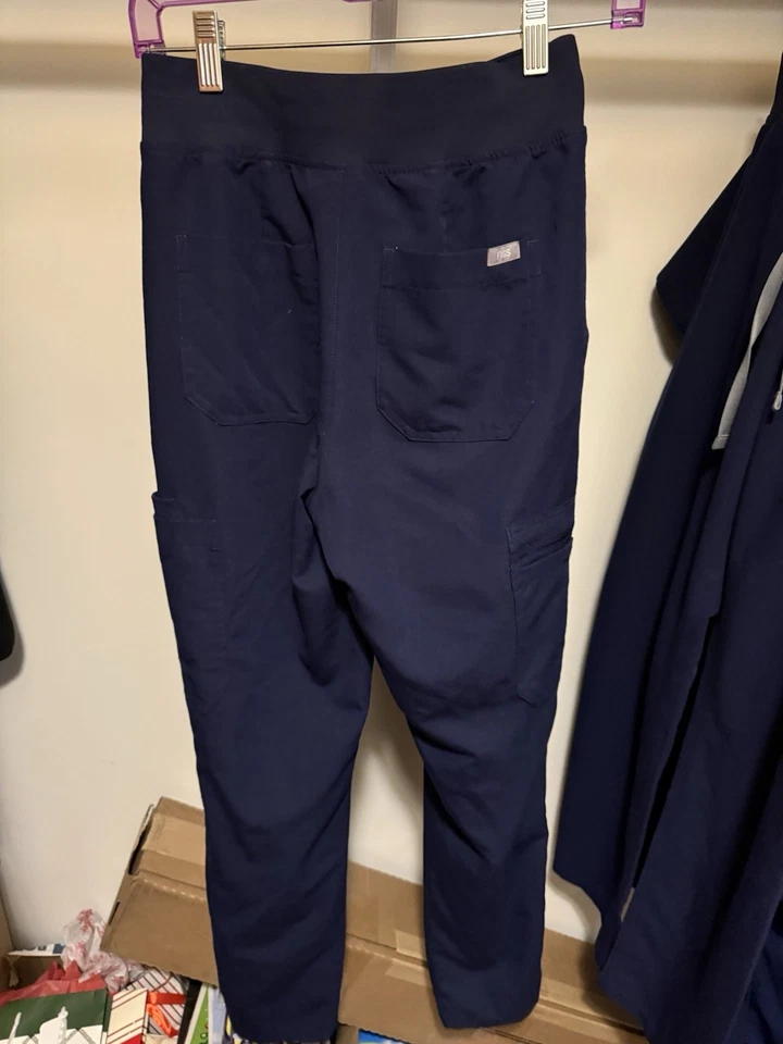 Pantalones exfoliantes ajustados FIGS Yola para mujer talla XS azul marino Foto 3 de 4