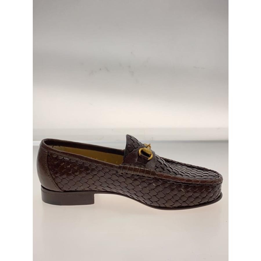 GUCCI Gold Hardware Leather Loafers Dress Shoes Size:4/JP:21 Brown 141140K Auth thumbnail 7