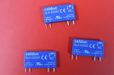 QTY 3 LOT CELDUC SLA03220 solid state relay SSR NEW  18-32VDC / 12-280VAC 2A USA