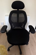 Ergonomic Office Chair with Headrest Armrests Lumbar Support Adjustable Black