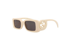 Ivory white and Grey Rectangular Frame GUCCI sunglasses