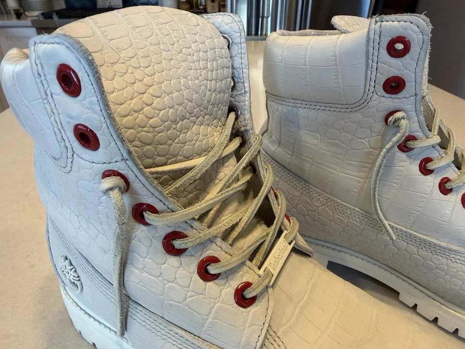 Bota Timberland 6 pulgadas premium para hombre edición limitada serpiente blanca talla 9 Foto 3 de 4