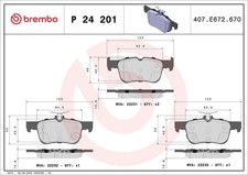 BREMBO Bremsbelagsatz Scheibenbremse PRIME P 24 201 für FORD USA MONDEO KUGA 5 3