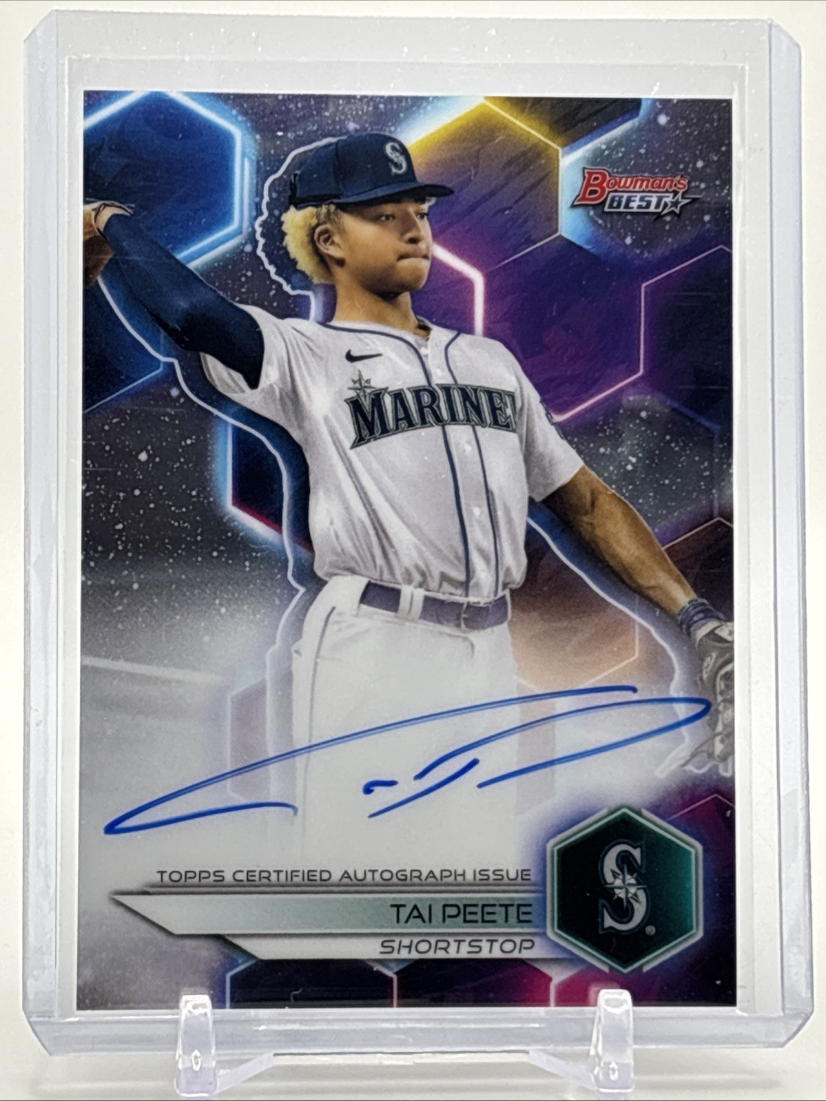 2023 Bowman’s Best Tai Peete Best Of 2023 Autograph Card B23-TP Seattle Mariners