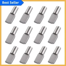 5mm Nickel Plated Shelf Pegs - 60 Spoon-Shaped Pins for Cabinets & Bookcases