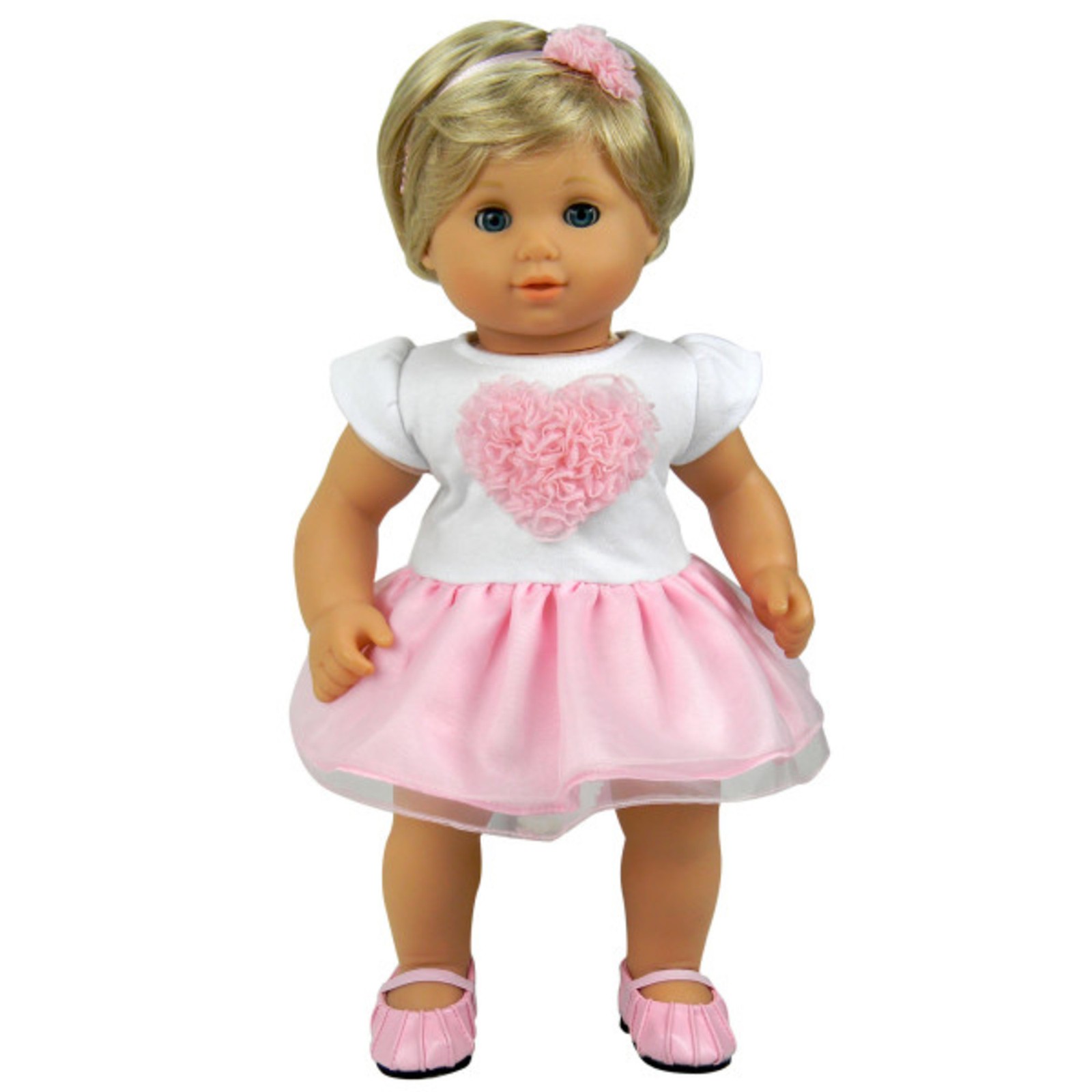 Sophia's by Teamson Kids Heart Dress and Headband Outfit for 15'' Dolls,