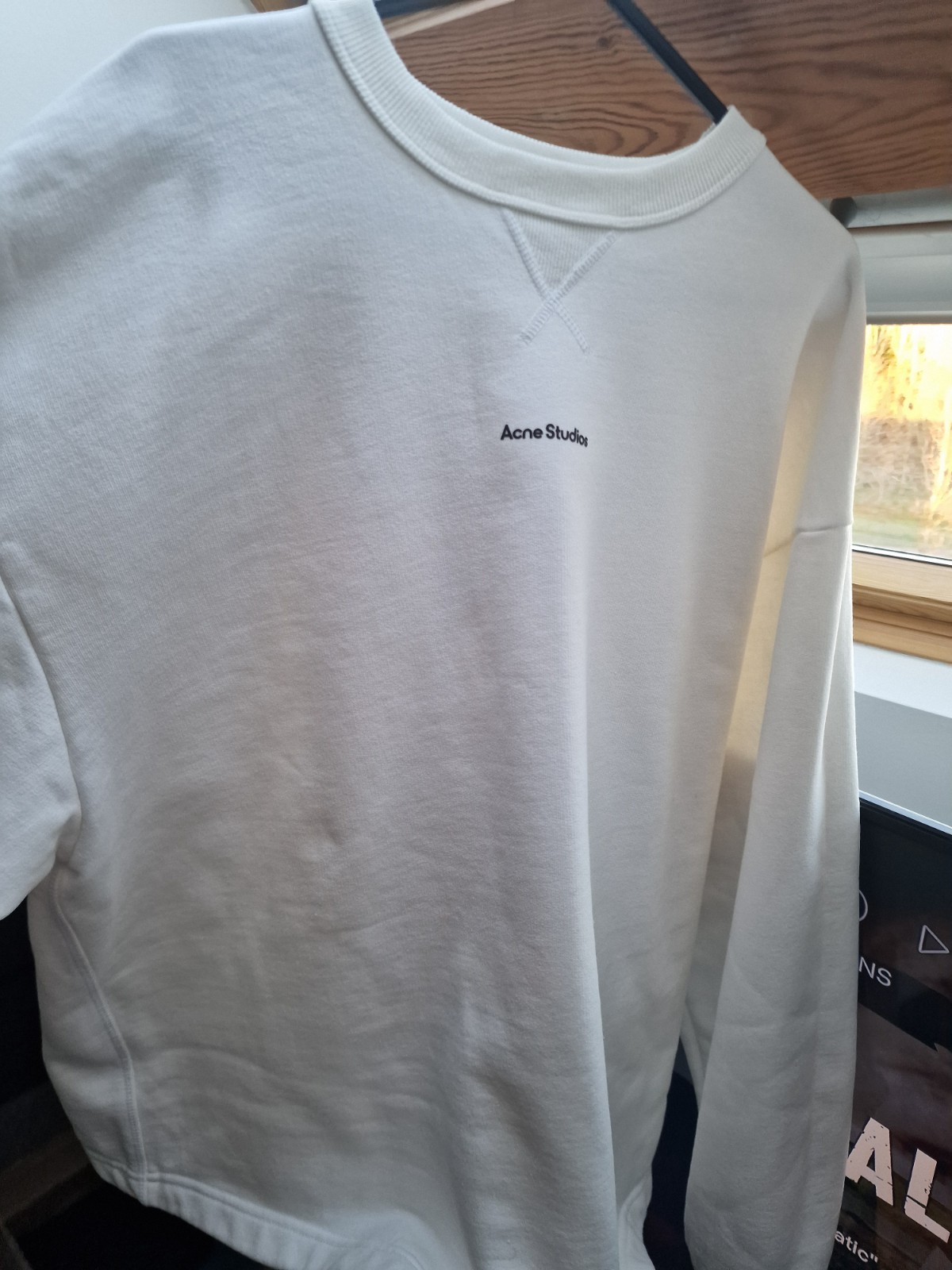 ACNE STUDIOS FW 22 Oversized Crew Neck Logo Stamp Sweatshirt Size Large RRP £275 image 9