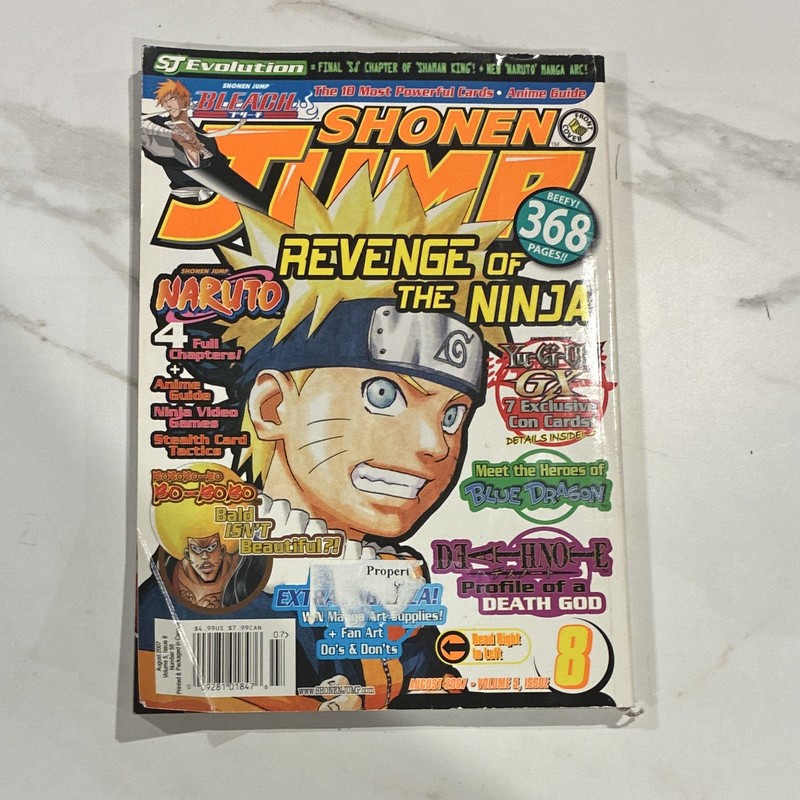 VIZ Shonen Jump Manga Magazine Aug 2007 Vol 5 Issue #8 English Naruto