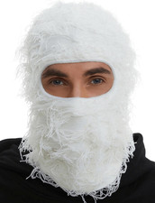 Distressed Ski Mask Balaclava, Yeat Shiesty Fluffy Knitted Full Face Mask for Me