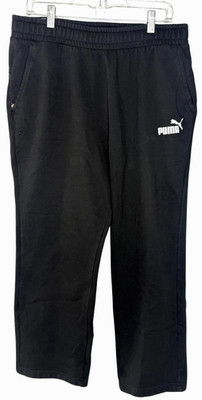 PUMA ESSENTIALS SWEATPANTS MEN XL BLACK POCKETS DRAWSTRING PREOWN LTP USPSGA