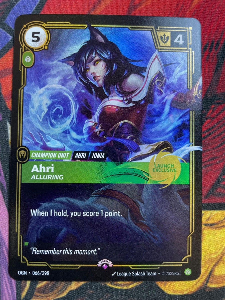 Ahri Alluring GENCON LAUNCH PROMO Riftbound League of Legends | eBay