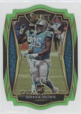 2020 Panini Select Premier Level Neon Green Prizm Die-Cut Derrick Brown #187 9hx