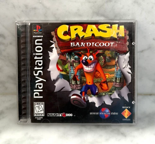 Crash Bandicoot PS1 PlayStation 1 Black Label CIB Complete, Tested & Working
