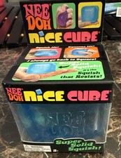 Nee Doh Nice Cube - Super Solid Squish  Blue - Brand New/Factory Sealed 