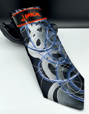 J. GARCIA Men's 100 Silk Tie  Black  Happy Birthday  Collection 56