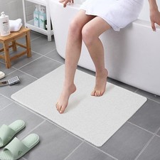 HITSLAM Shower mat Non Slip, 24 x 32 Inch 32" x 24" Rectangular , White